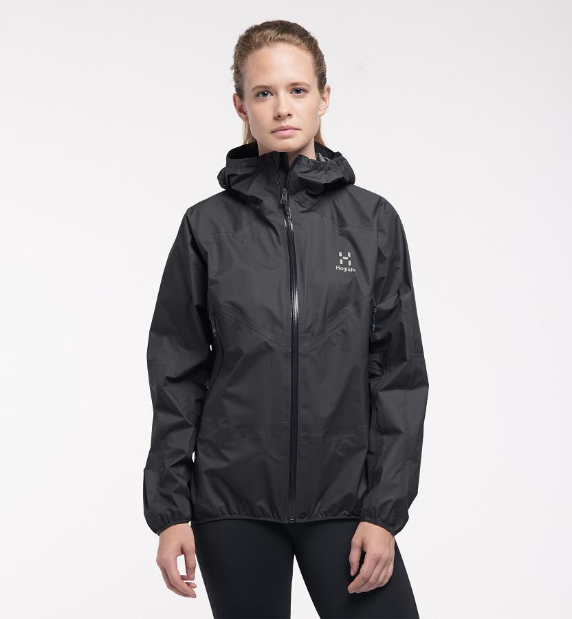 Haglöfs Womens L.I.M Comp Waterproof Jacket Black New Zealand 53867OWST